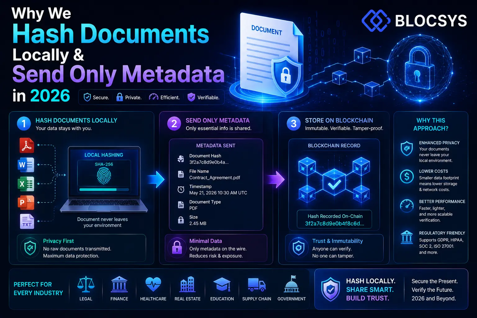 Why We Hash Documents Locally & Send Only Metadata in 2026